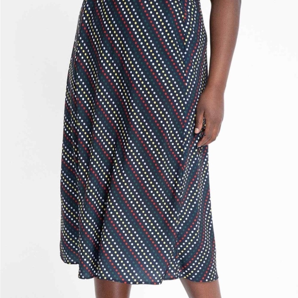 Eloquii Midi Skirt with Fun Colorful Dots Lightweight Women’s Size 22